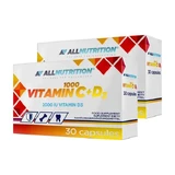 2er-Set Allnutrition Vitamin C 1000 + D3, Kapseln, 30 Stück