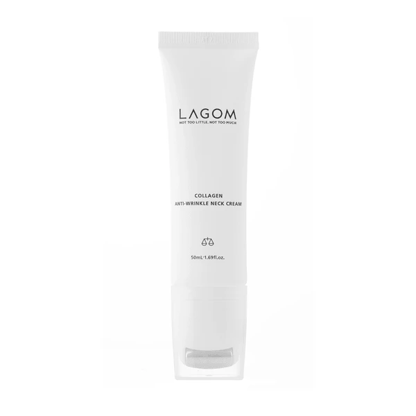 Lagom Collagen Lifting Neck Cream, Anti-Falten-Creme für Hals und Dekolleté, 50 ml