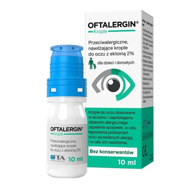 Oftalergin, antiallergische Augentropfen mit Ectoin 2%, befeuchtend, 10 ml