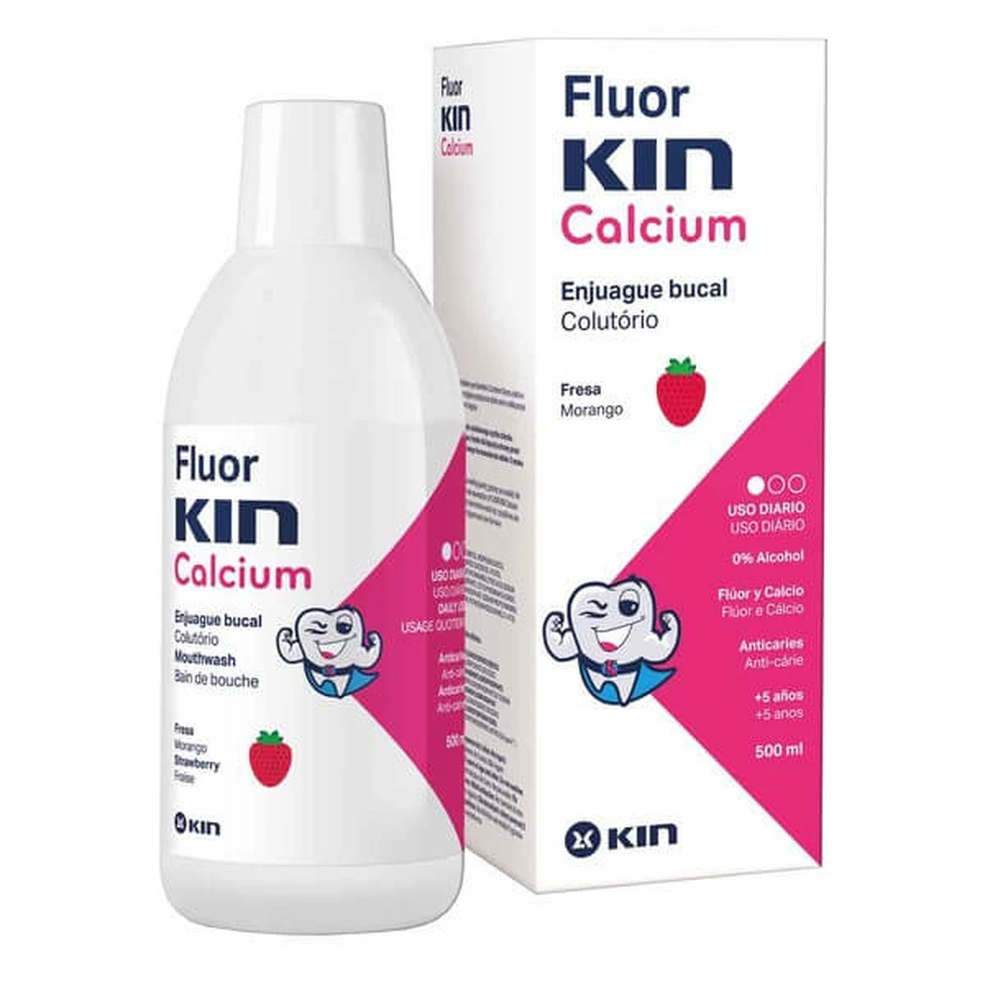FluorKIN Calcium, płyn do płukania jamy ustnej, 500 ml: ceny i cechy