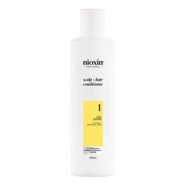 Nioxin System 1 Scalp + Hair Conditioner, Pflegespülung zur Stärkung von natürlichem, leicht schütterem Haar, 300 ml
