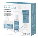 Flos-lek, set idratante intensivo, crema idratante leggera, 50 ml + siero idratante booster, 30 ml + crema mani e unghie, 50 ml