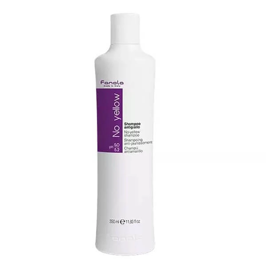 Fanola No Yellow Shampoo, șampon de neutralizare a culorii pentru părul blond, 350 ml