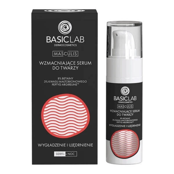 BasicLab Masculis, stärkendes Gesichtsserum Glättend und straffend, 30 ml