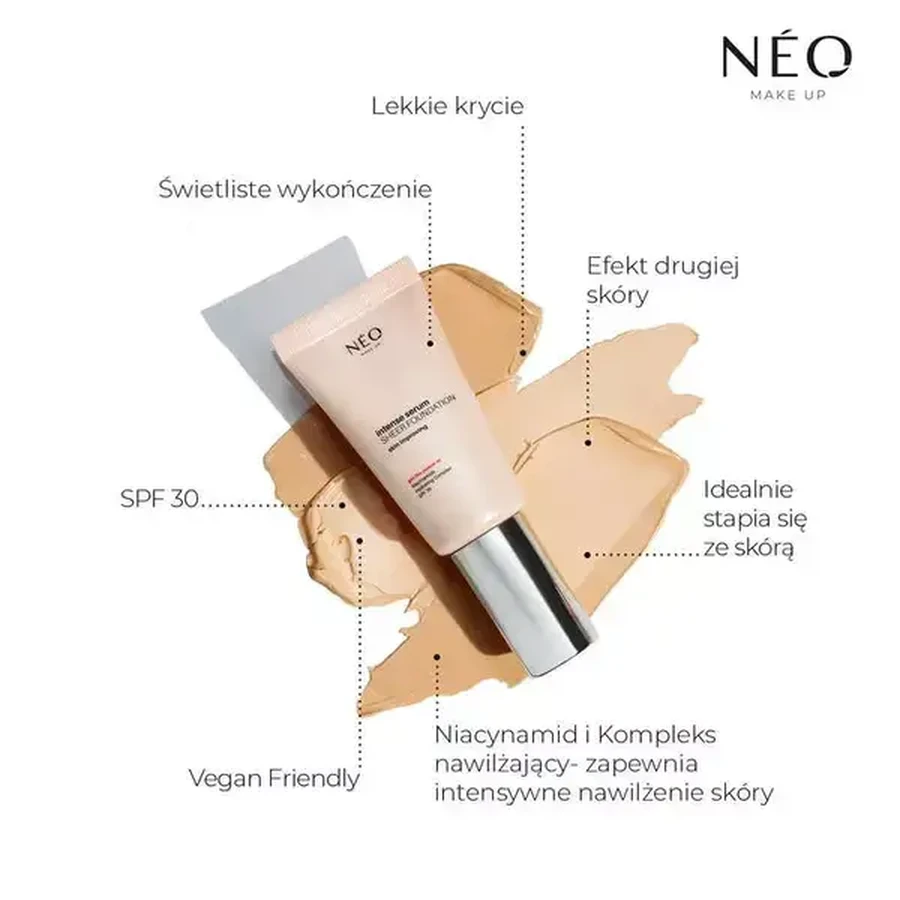 NEO Make Up Intense Serum, fond de ten hidratant, 02 IVORY, 30 ml