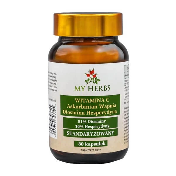 My Herbs Vitamin C Calcium Ascorbat, Diosmin, Hesperidin, Kapseln, 80 Stück