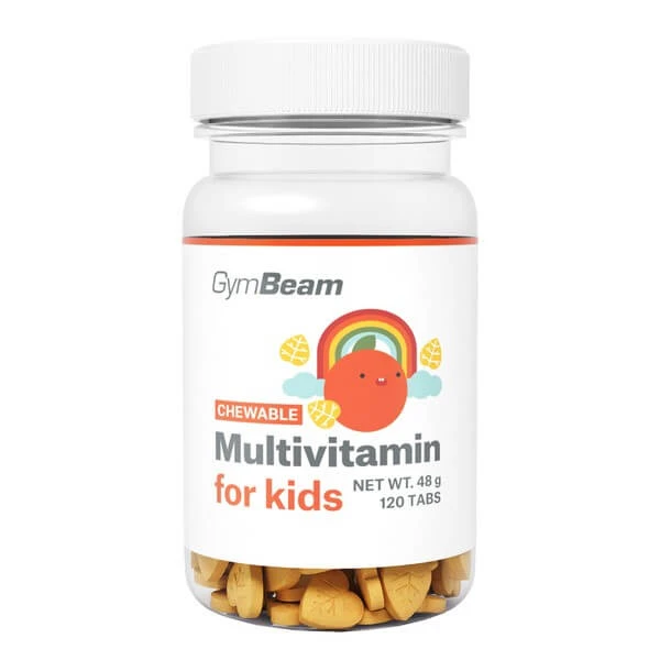 GymBeam Multivitamin für Kinder zum Lutschen, Tabletten, 120 Stück