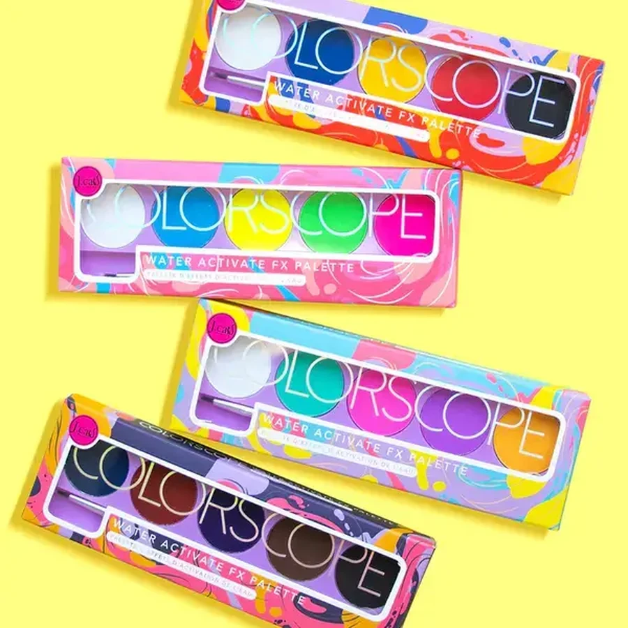 J.Cat Beauty ColorScope Water Activate FX Palette 102, paleta de delineadores activados por agua, 5 g.