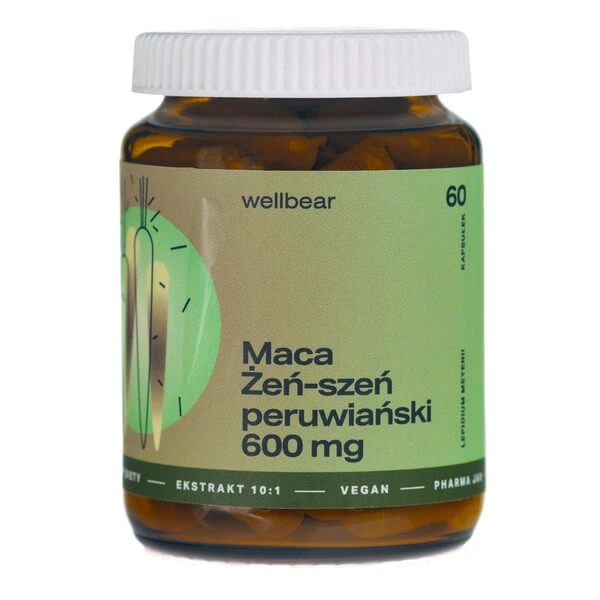 Wellbear Maca (Ginseng aus Peru), Kapseln, 60 Stück