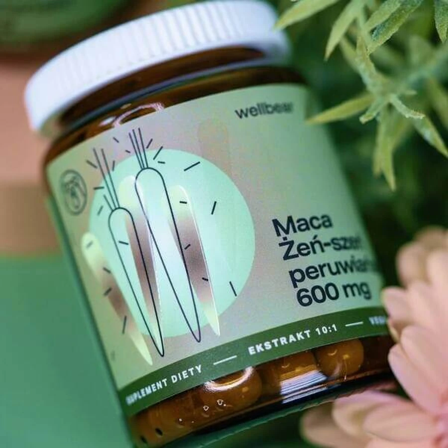 Wellbear Maca (Ginseng del Perú), cápsulas, 60 uds.