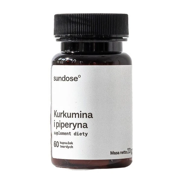 Sundose Kurkuma und Piperin, Hartkapseln, 60 Stück