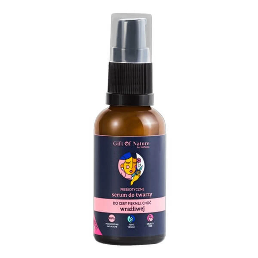Gift of Nature by VisPlantis, prebiotic serum for sensitive skin, 30 ml