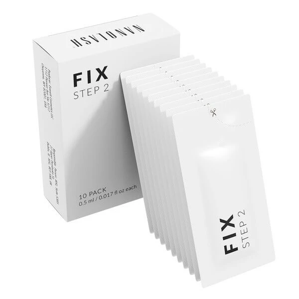 Nanolash Fix - Step 2, Neutralisator für Wimpernlifting und -laminierung, 0,5 ml x 10 Stück