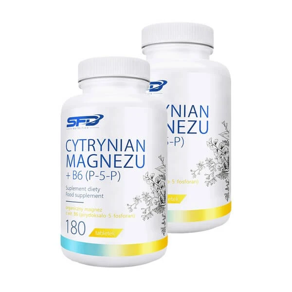 Satz von 2x SFD Magnesiumcitrat + B6 (P-5-P), Tabletten, 180 Stück