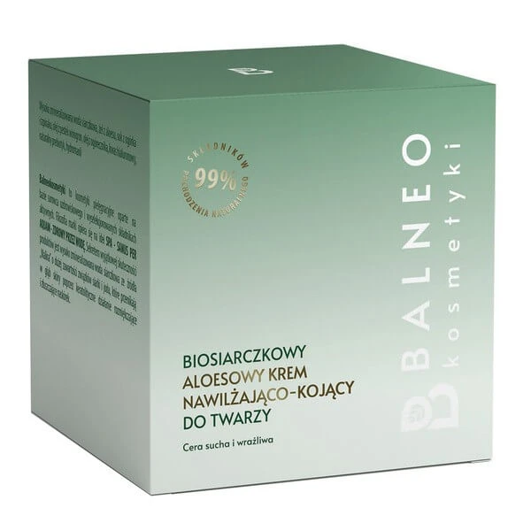 Balneokosmetik, Biosulfid-Aloe-Vera-Feuchtigkeits- und Beruhigungscreme für das Gesicht, 50 ml