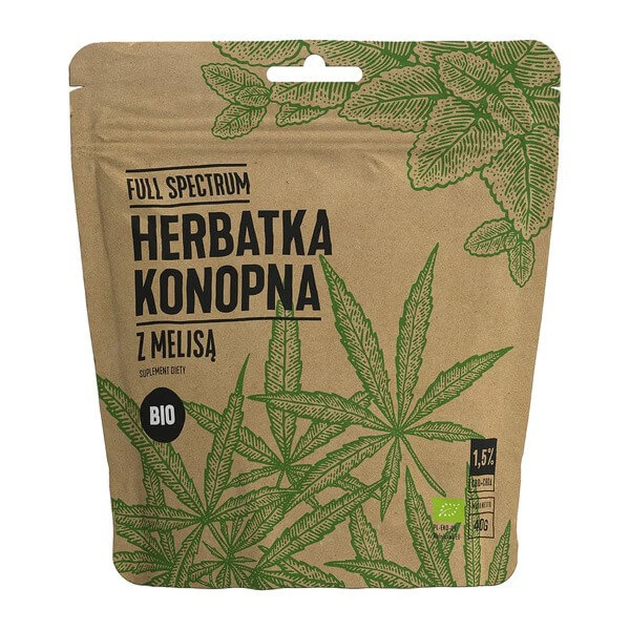 Full Spectrum, tè alla canapa Bio con melissa, essiccato, 40 g