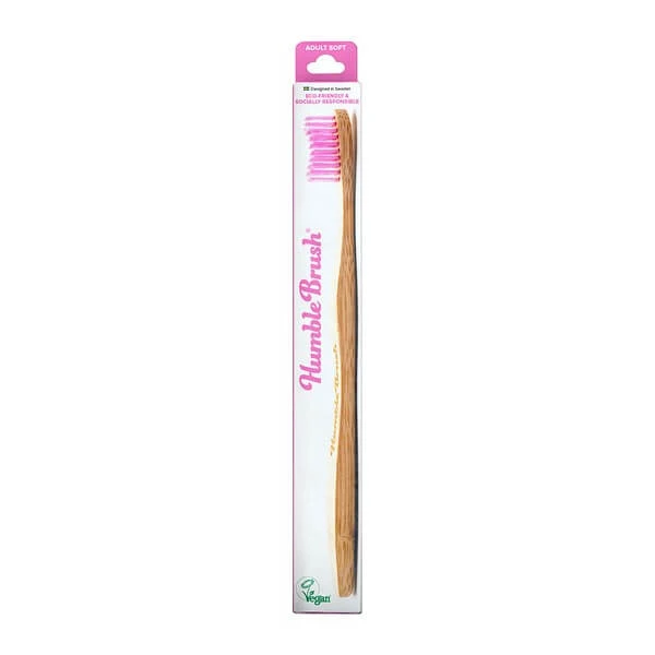 Humble Brush, Bambuszahnbürste, weich, rosa, 1 Stk