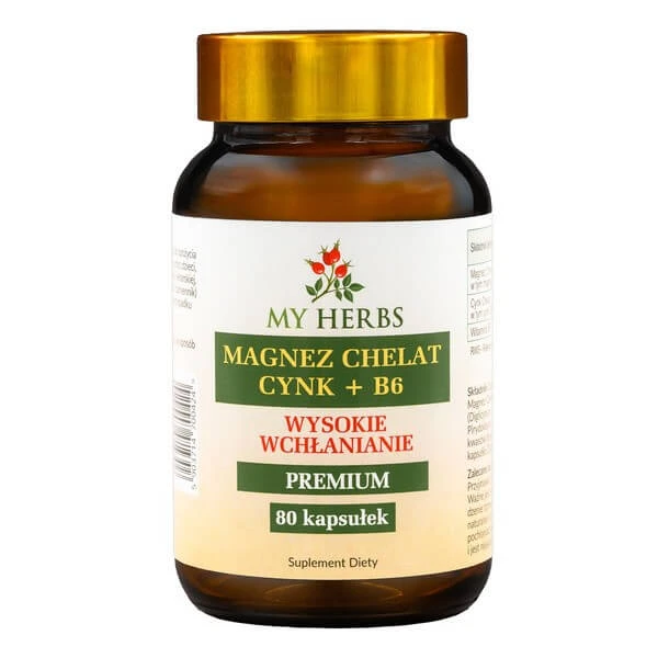 My Herbs Magnesium-Zink-Chelat + B6, Kapseln, 80 Stk