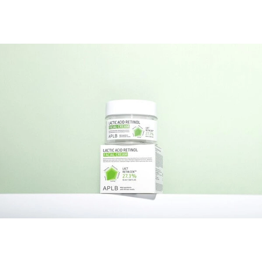 APLB Lactic Acid Retinol Facial Cream, Erneuerungscreme mit Milchsäure und Retinol, 55 ml