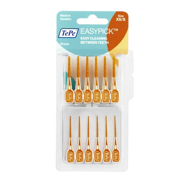 TePe EasyPick, xs/s Silikon-Zahnstocher, 36 Stk