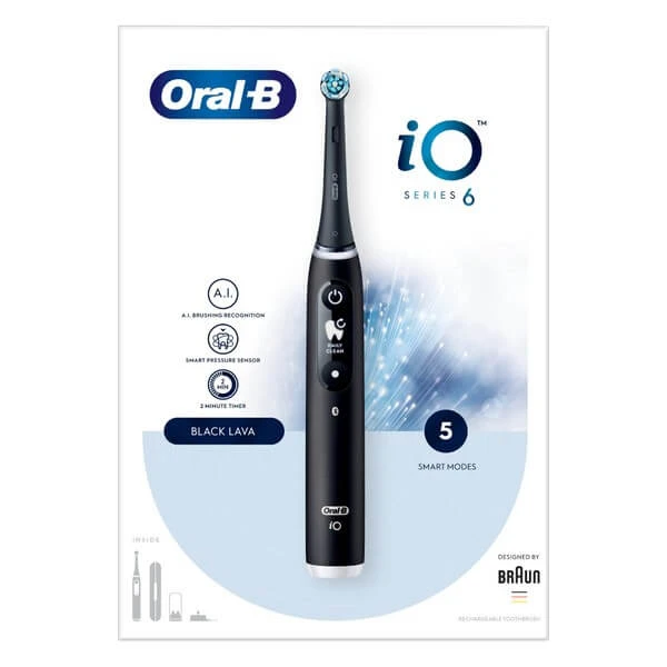 Oral-B, iO 6 Series, schwarz, elektrische Zahnbürste