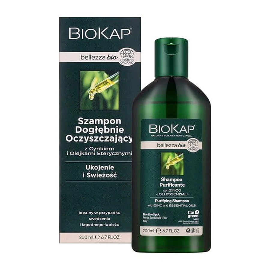 Biokap Belleza BIO, Tiefenreinigendes Shampoo, 200 ml