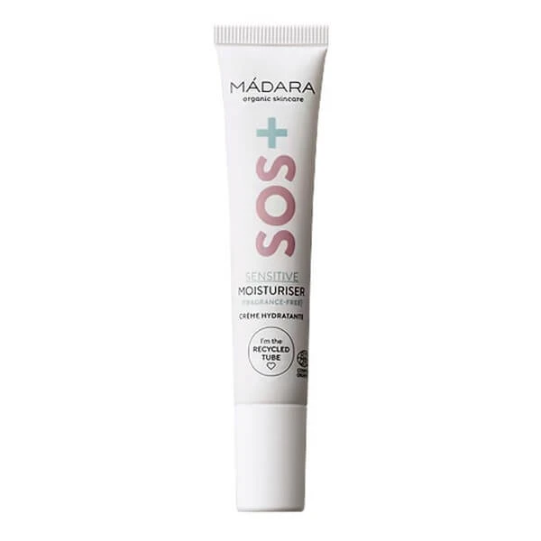 Madara SOS+ Sensitive Moisturiser, Feuchtigkeitscreme für empfindliche Haut, Reisegröße, 15 ml