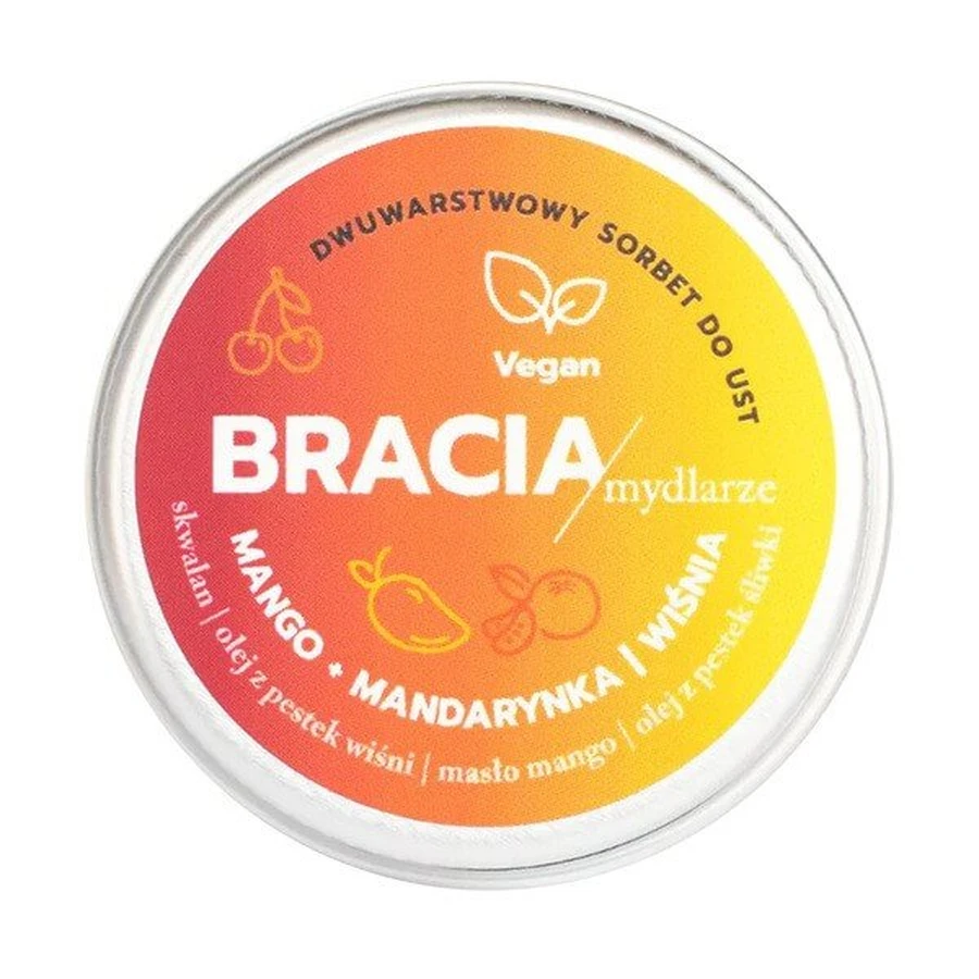Soap Brothers, zweischichtiges Sorbet, feuchtigkeitsspendender Lippenbalsam, Mango, Mandarine, Kirsche, 15 ml