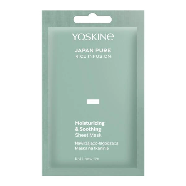 Yoskine Japan Pure Rice Infusion, feuchtigkeitsspendende und beruhigende Tuchmaske, 1 Stk