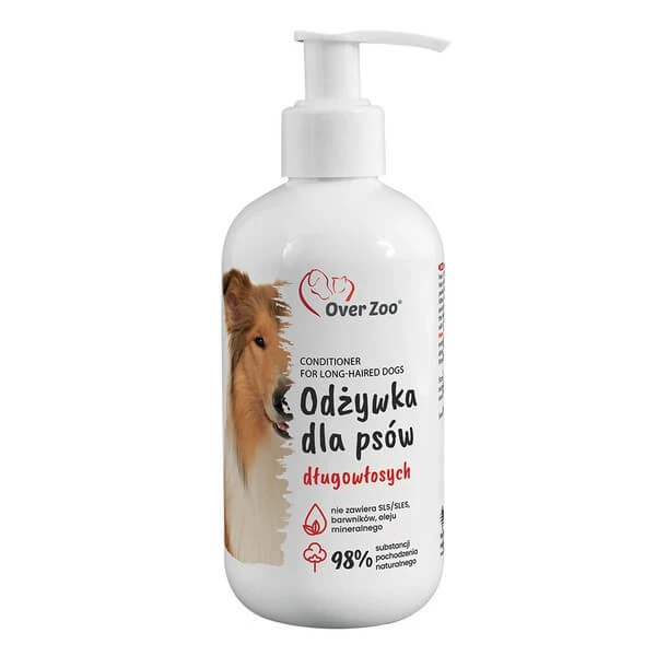 Over Zoo, Conditioner für Hunde mit langem Haar, 240 ml