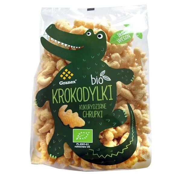 Granex, Krokodile BIO, Mais-Chips, 80 g