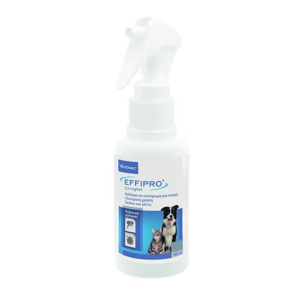 Effipro 2,5 mg / ml, Hautspray, Lösung für Hunde und Katzen, 100 ml
