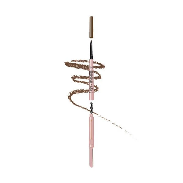 J.Cat Beauty Brow-LA 3-in-1 Mapping & Shaping Brow Pencil, 3-in-1 Brow Styling Pencil, 104 Rich Brown, 0.08 g
