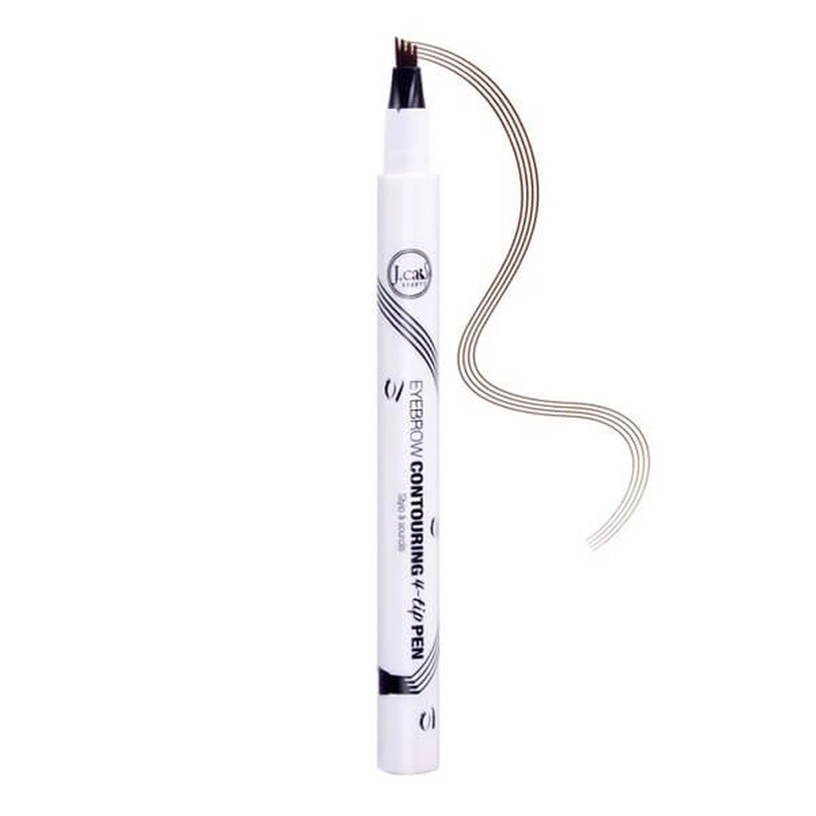 J.Cat Beauty Eyebrow Contouring 4 - Tip Pen, stilou de precizie pentru conturarea sprâncenelor 102 Brown, 1.5 g