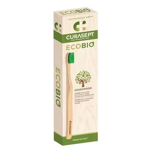 Curasept Ecobio, periuță de dinți, moale, din lemn, 1 buc.