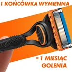 Set Gillette, aparat de ras Fusion5 + Fusion, gel de ras pentru piele sensibilă, 200 ml