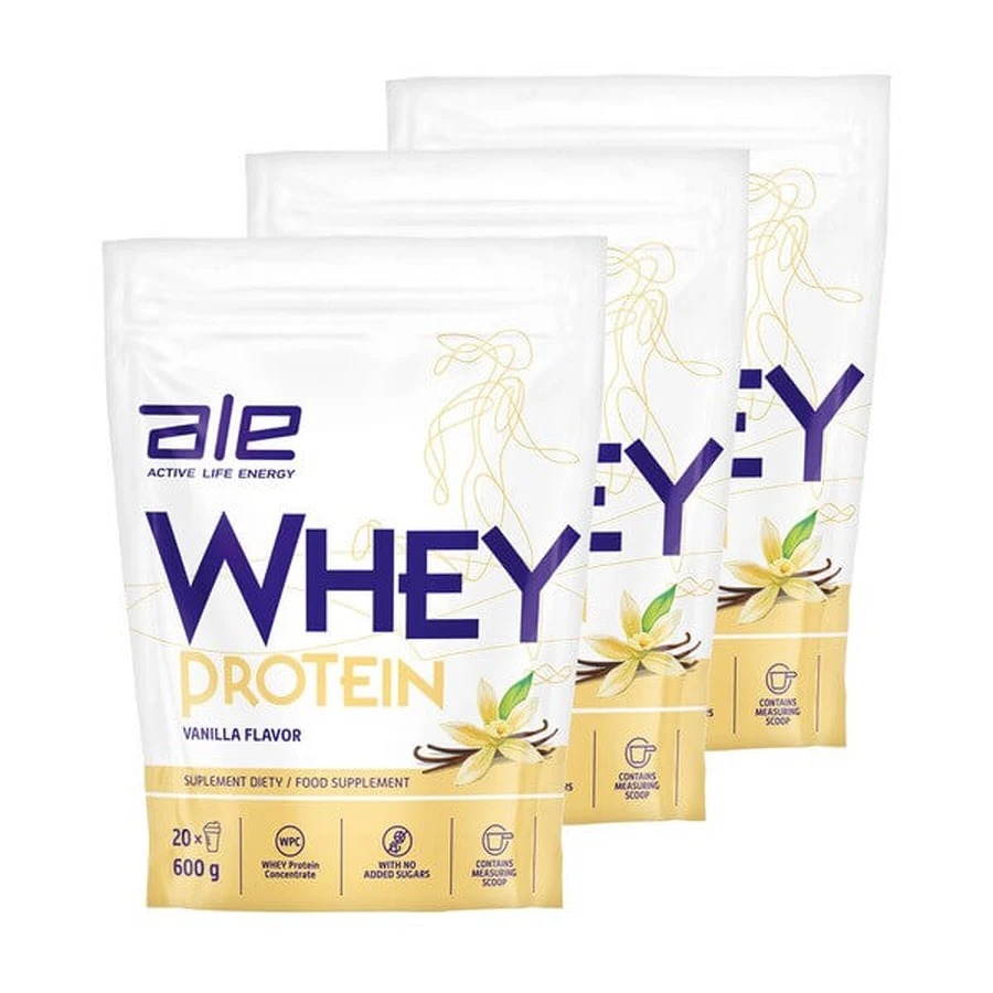 Set de 3x ALE Whey Protein Vanilla Flavor