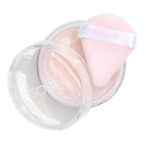 Gosh, Bake'n' Set, loser Puder mit Puderquaste, 001 Soft Pink, 15 g