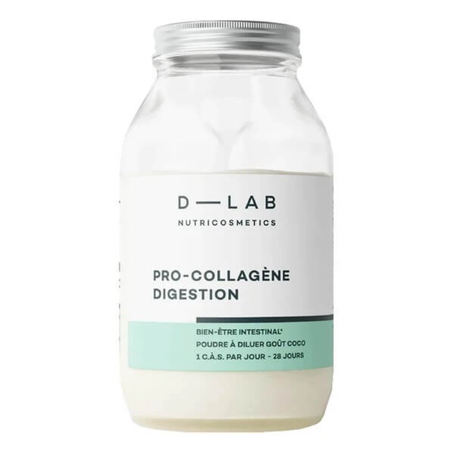 D-LAB Pro-Collagene Digestie, pulbere, aromă de nucă de cocos, 193 g