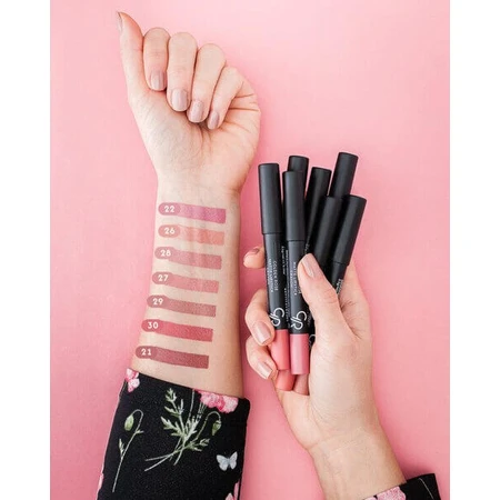 Golden Rose Matte Crayon Lipstick, ruj mat în creion, 28, 3.5 g