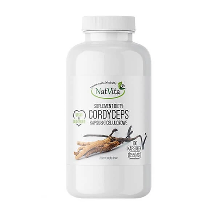 NatVita Cordyceps, cápsulas, 100 uds.