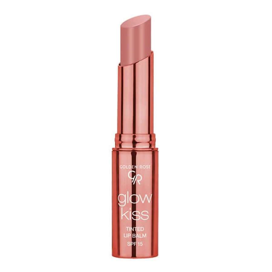 Golden Rose Glow Kiss Tinted Lip Balm, balsam de buze colorat, 01 Vanilie, 3 g