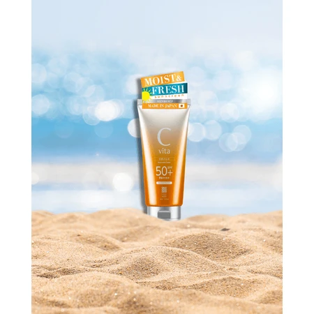 Meishoku C Vita Sunscreen Cream SPF50+, crema solare dalla texture vellutata e leggera, 50 g