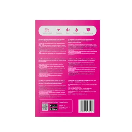 Lovense Lush Mini, vibrator cu ou controlat prin aplicație, roz, 1 buc.