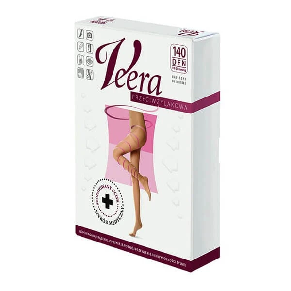 Veera Anti-HIV, Strumpfhose, 140 DEN, beige/solei, Größe 2/M