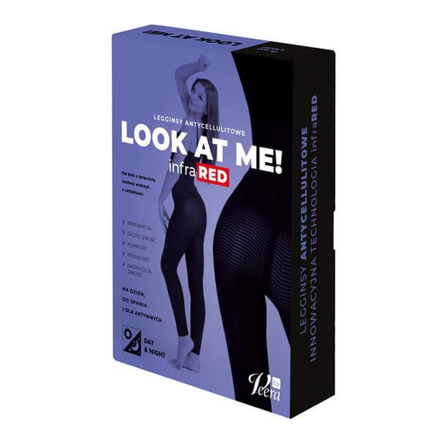 Look At Me! by Veera, leggings anticelulíticos, color negro, talla S, 1 ud.