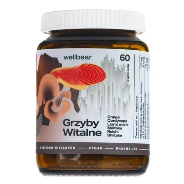 Wellbear Vitalpilze, Kapseln, 60 Stück