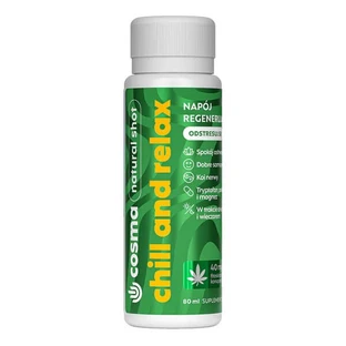 Cosma Cannabis Chill en Relax, vloeistof, citroenthee smaak, 80 ml, 1 st