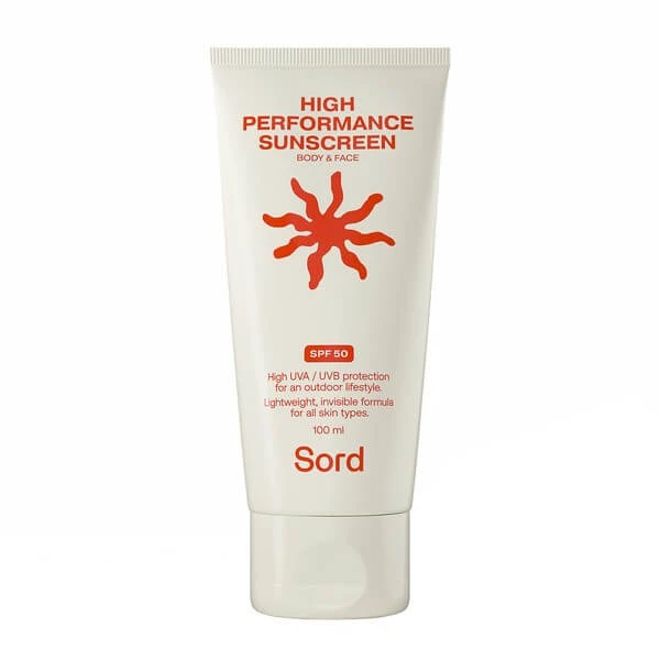 Sord Cosmetics High Performance Sunscreen SPF50, Schutzcreme für Gesicht und Körper, 100 ml