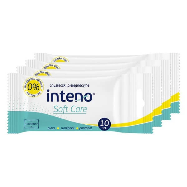 4er-Set INTENO Soft Care, Pflegetücher, 10 Stück